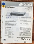 Sony SDP-505ES Surround Processor Service Manual *original* Unspecified. Price: $19.97.