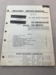 Sharp VC-6846US/UB VC-6847U Original Service Manual From Free Shipping Good. Price: $9.00.
