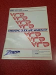 Original Vtg Zenith Model VR3000 Video Cassette Recorder Vhs Operating Manual Good. Price: $12.95.