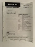 Hitachi VT-M181A/VT-M281A NO.4338E Video Cassette Recorder Manual Good. Price: $24.95.