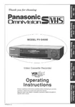 Panasonic PV-S4690 Vcr Owners Instruction Manual Brand. Price: $22.24.