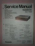 Panasonic Service Manual Vcr AG-1500 Unspecified. Price: $22.35.