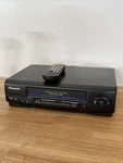 Panasonic Blue Line Vcr PV-V4521 Omnivision Vhs Player Remote & Manual Tested Used. Price: $99.99.