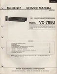 Sharp VC-785U Video Cassette Recorder Service Manual Used. Price: $13.00.