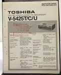 Toshiba V-5425T/C/U Color Video Cassette Recorder Service Manual Original Good. Price: $34.99.