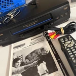 Panasonic PV-V4520 Omnivision Vhs Head Vcr Book Remote Av Cords Tested Working Used. Price: $109.99.