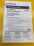 Hitachi VT-M282A Vhs Video Deck Original Instruction Manual Acceptable. Price: $14.95.