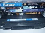 Jvc HR-A54 Vhs Vcr Tested Works No Remote With 8 Tapes Used. Price: $39.99.