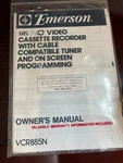 Emerson VCR885N VCR-885N Owners Manual User Guide **original** Very. Price: $9.99.