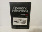 Vintage Vcr Manual Panasonic Omnivision Vhs PV-8500, Original Instruction Used. Price: $12.95.
