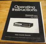 Panasonic PV-4750 Vcr Video Cassette Operating Instructions *original* Like. Price: $7.99.