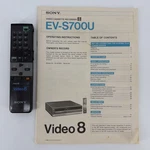 Original 1985 Sony EV-S700U Video Vcr Owner / Operation Manual & Remote Good. Price: $44.99.