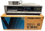 Toshiba V-M40, Vintage Betamax Video Cassette Recorder Powers On For Parts. Price: $79.97.