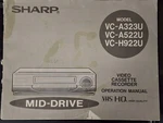 Sharp VC-A323U VC-A522U VC-H922U Vhs Vcr Video Player Owners Manual Original Good. Price: $29.99.