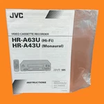 Jvc HR-A43U HR-A63U Vcr Owner's Manual Original Vintage Vhs Video Recorder Brand. Price: $22.49.