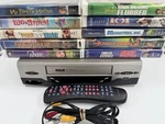 Rca Vcr Player Model VR506 With Remote And 10 Movie Vhs Lot Tested Works Used. Price: $123.95.