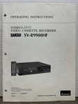 Sansui Operating Instruction For The SV-R9900HF Vcr Video Cassette Recorder Mp Like. Price: $15.19.