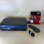 Panasonic Blue Line Vcr PV-V4521 Omnivision 4-HEAD Vhs Player +REMOTE+2 Tape Used. Price: $129.00.