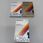 3 Sony Dynamicron L-750, & Es-hg L-500 Betamax Video Tapes 2 Sealed Open. Price: $18.00.