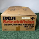 Brand New / Never Used Rca Selectavision Video Cassette Recorder Vet 250 Open. Price: $395.00.