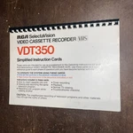 Rare Vintage 1979 Rca Selectavision VDT350 Manuel Simply Instruction Cards Used. Price: $23.99.