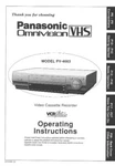 Panasonic PV-4663 Vcr Owners Instruction Manual Brand. Price: $22.24.