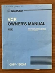 Goldstar Vcr Owners Manual Model GHV-1905M Vintage Good. Price: $11.99.