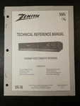 Zenith Vhs Hq Technical Reference Manual VRF300HF Video Cassette Recorder F7 Good. Price: $14.95.