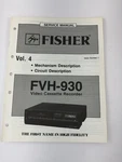 Fisher Service Manual Vol 4 FVH-930 Video Cassette Recorder WM-17092 Mar 86 Very. Price: $19.99.