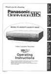 Panasonic PV-4625S PV-4655S PV-4665S Vcr Owners Instruction Manual Brand. Price: $22.24.