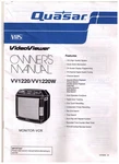Quasar Vhs Monitor Vcr Video Viewer / VV1220W Owner's Manual Only Used. Price: $19.99.