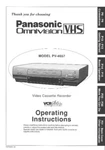 Panasonic PV-4657 Vcr Owners Instruction Manual Brand. Price: $22.24.