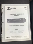 Zenith VRG75 Technical Reference Manual Vhs Hq Video Cassette Recorder Original Good. Price: $29.99.