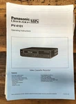 Panasonic PV-4101 Vcr Owner / User Manual *original* Unspecified. Price: $19.97.