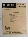 Hitachi VT-74AY/61A/64A NO.2355E Video Cassette Recorder Vcr Service Manual Good. Price: $24.95.