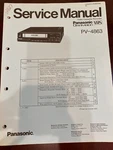 Panasonic PV-4863 PV4863 Vcr Service Manual From The Usa **original** Very. Price: $29.99.
