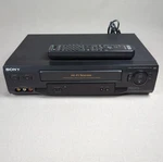 Sony SLV-N51 Vcr Video Cassette Recorder Vhs Player Black Hi-fi Stereo W/ Remote Used. Price: $74.99.