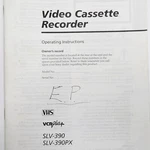 1995 Sony SLV390 Vhs Vcr Video Cassette Recorder Manual Operator Instruction E10 Like. Price: $19.50.