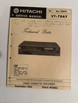 Hitachi VT-78AY NO.2347E Video Cassette Recorder Vcr Service Manual Good. Price: $24.95.