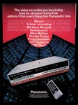 Panasonic PV-1780 Video Recorder Magazine Ad 1980S 11" X 8" E108 Used. Price: $11.99.