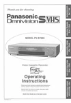 Panasonic PV-S7680 Vcr Owners Instruction Manual Brand. Price: $22.24.