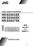 Jvc HR-S5965EK HR-S5966EK HR-S5967EK Vcr Owners Instruction Manual Reprint New. Price: $22.24.