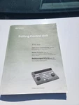 Sony PVE-500 Editing Control Unit Instructions Manual-nwt Like. Price: $33.00.