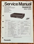 Panasonic Vintage Vhs Industrial Vcr AG-1250 Original Factory Service Manual Like. Price: $16.00.
