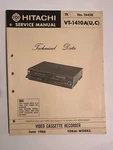 Hitachi VT-1410A NO.2442E Video Cassette Recorder Service Manual Good. Price: $24.95.