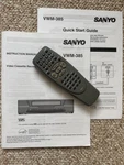 Sanyo VWM-385 Instruction Manual And Remote Like. Price: $17.00.