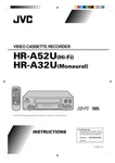 Jvc HR-A32U HR-A52U Vcr Owners Instruction Manual Reprint New. Price: $22.24.