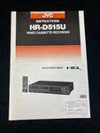 1989 Jvc HR-D515U Video Cassette Recorder Original 27 Pages Owner's Manual Good. Price: $14.99.