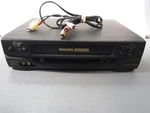 Philips Magnavox VRZ255 AT01 4 Head Hi-fi Vcr No Remote W/ Cables Tested Used. Price: $59.99.