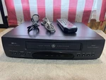 Ge VG4000 Vcr. Head Vhs Player W/remote And Av Cables. Tested, Clean Used. Price: $99.95.